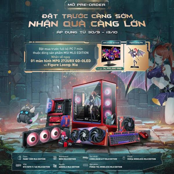 PC MLG EDITION WIBU (AMD R7 9800x3D/ 32GB/ 1TB /5070Ti 16GB) - TẶNG MÀN HÌNH MSI MPG 27INCH QD-OLED