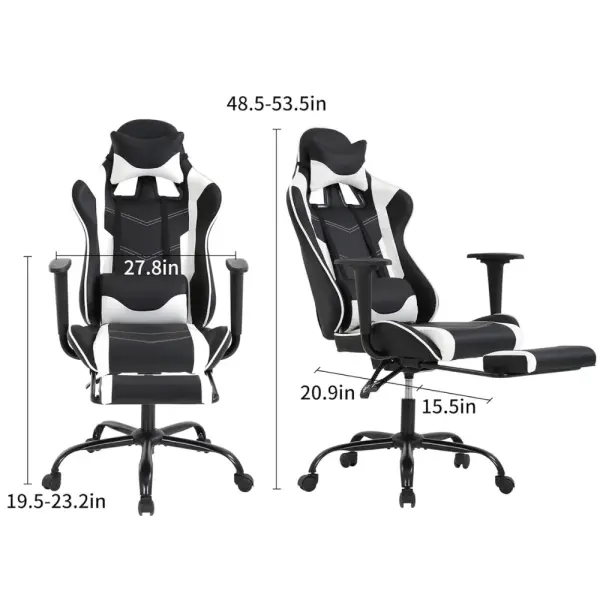 Ghế gaming OC 1688 White Black
