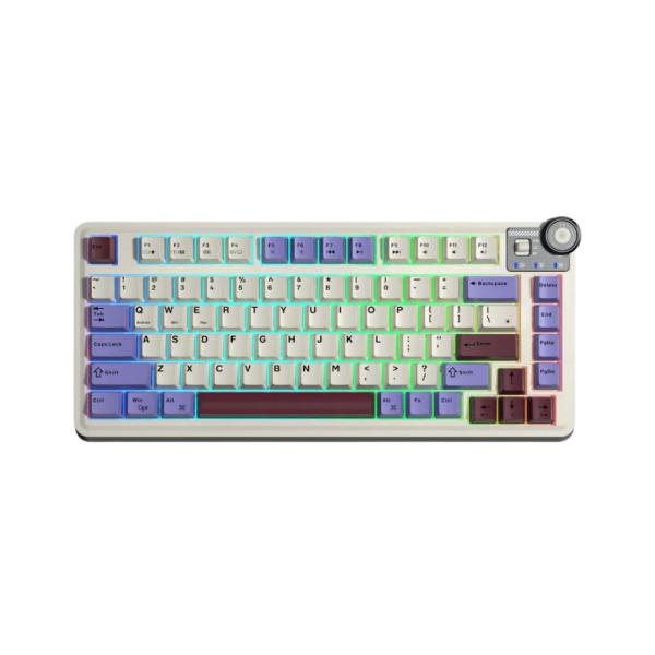 Bàn Phím Cơ Gaming 3 Mode Aula AU75 (81 Phím/ Màu Tím+Be+Đỏ/ Star Vector Switch)