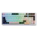 BÀN PHÍM AULA F99 3 MODE (Xám + trắng + xám đậm/Grey wood V3 switch)