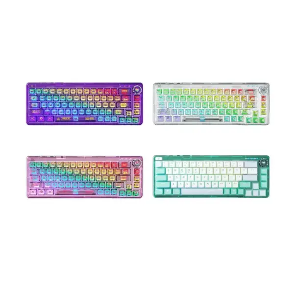 BÀN PHÍM CƠ AULA F68 3 MODE (TYPE-C + 2.4G + BLUETOOTH, ICE CRYSTAL SWITCH, LED RGB)