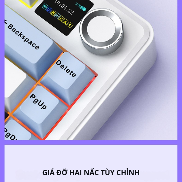 Bàn phím cơ Aula F75 Max 3 Mode ( 80 Phím/ Xám Đen Gradient /Reaper switch)