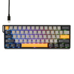 Bàn Phím Cơ Gaming Aula Win60HE Max Có Dây (68 Phím/ Đen + xám + vàng/ Wing Chun Magnetic Switch / Rapid Trigger)