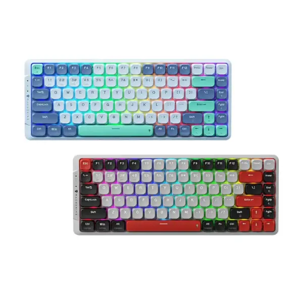 BÀN PHÍM CƠ MACHENIKE AIR50-B84W TRI-MODE RGB BLUE-WHITE/RED-WHITE