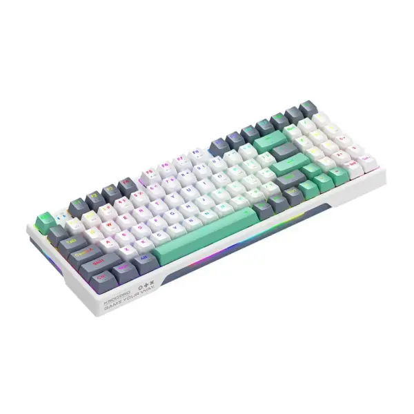 BÀN PHÍM CƠ MACHENIKE K500 PRO-B94W TRI-MODE RGB WHITE GREY/GREY WHITE
