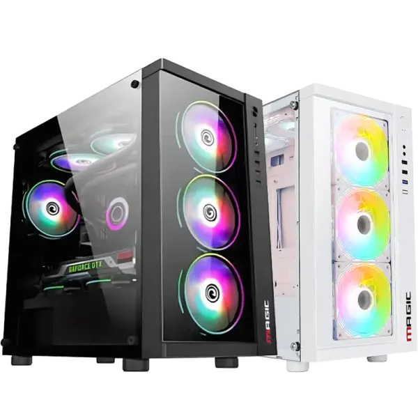CASE MAGIC GM-01 GLASS 4 FAN (MATX)