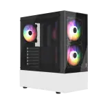 CASE MAGIC GM-04 BLACK AND WHITE GLASS 3 FAN (ATX)