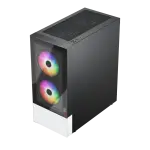 CASE MAGIC GM-04 BLACK AND WHITE GLASS 3 FAN (ATX)