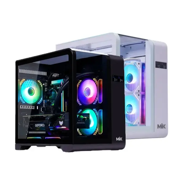 CASE MIK BARBATOS M BLACK/WHITE | M-ATX | KHÔNG FAN