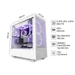 Case NZXT H5 Flow White (Mid Tower/Màu Trắng)