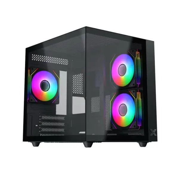 CASE XIGMATEK AQUA M LITE / AQUA M LITE ARTIC 3GF (M-ATX/ KÈM 3 FAN/ CASE BỂ CÁ)