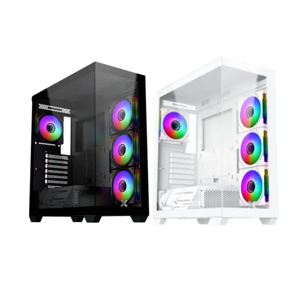 CASE XIGMATEK BLAST 4GF BLACK/WHITE - EN44908 (E-ATX, SẴN 4 FAN RGB, MAX 10 FAN, RAD 360)