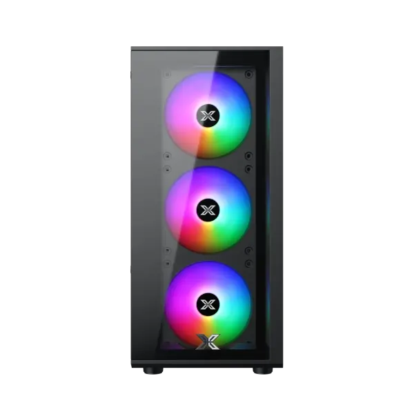 CASE XIGMATEK MYX 3F EN45950 | ĐEN, KÈM SẴN 3 FAN RGB