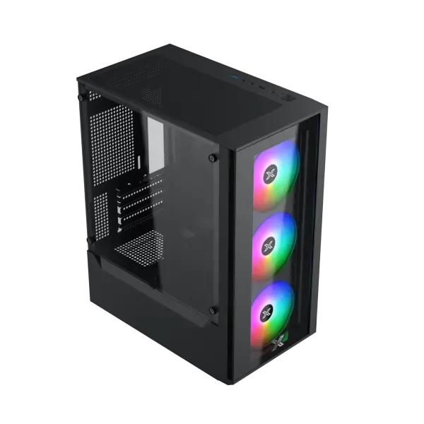 CASE XIGMATEK MYX 3F EN45950 | ĐEN, KÈM SẴN 3 FAN RGB