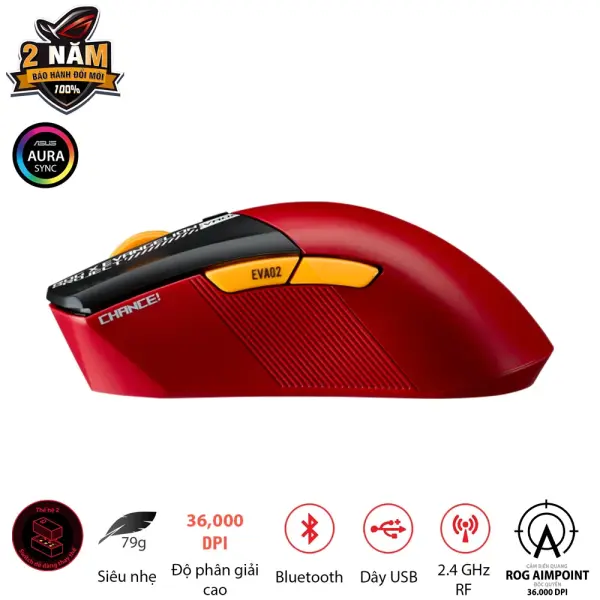 CHUỘT GAMING KHÔNG DÂY ASUS ROG GLADIUS III WIRELESS AIMPOINT EVA-02 EDITION