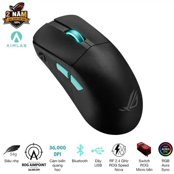 CHUỘT GAMING KHÔNG DÂY ASUS ROG HARPE ACE AIM LAB EDITION WIRELESS
