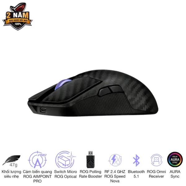 CHUỘT GAMING KHÔNG DÂY ASUS ROG HARPE ACE EXTREME