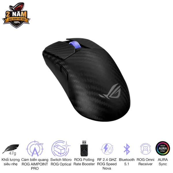 CHUỘT GAMING KHÔNG DÂY ASUS ROG HARPE ACE EXTREME