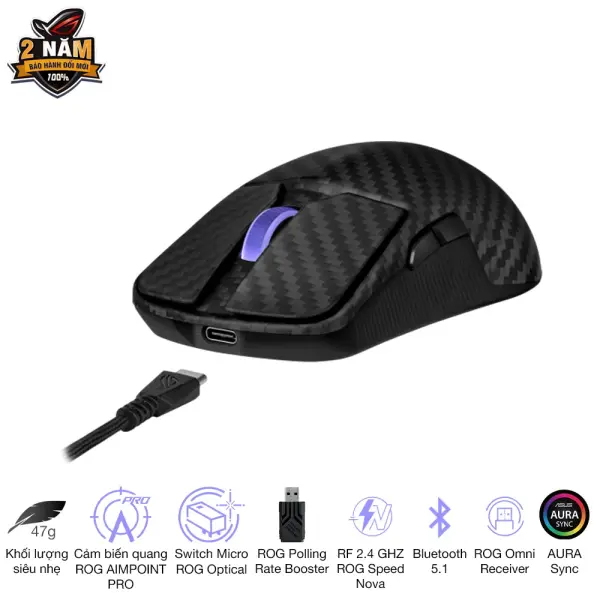 CHUỘT GAMING KHÔNG DÂY ASUS ROG HARPE ACE EXTREME
