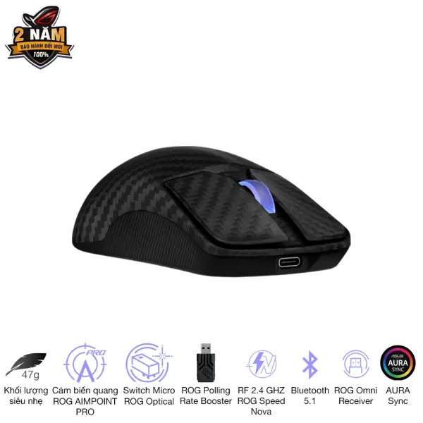 CHUỘT GAMING KHÔNG DÂY ASUS ROG HARPE ACE EXTREME