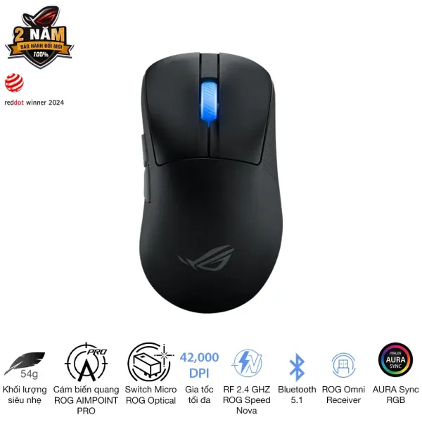CHUỘT GAMING KHÔNG DÂY ASUS ROG KERIS II ACE
