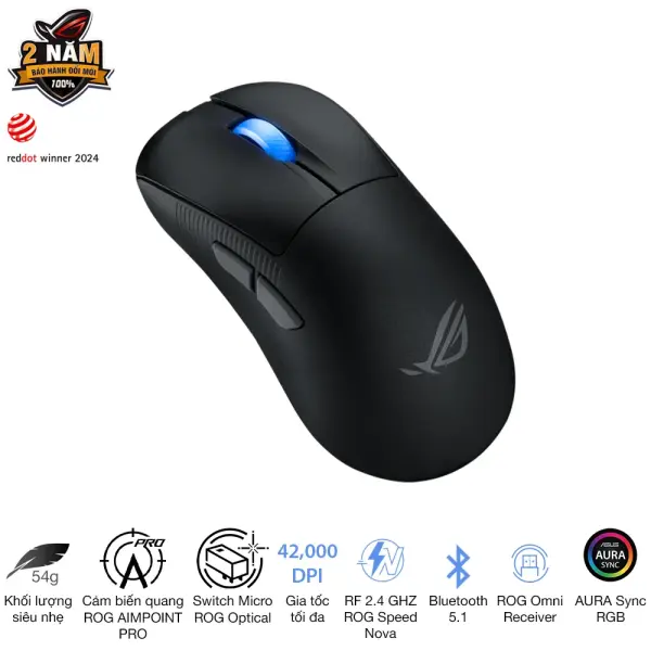 CHUỘT GAMING KHÔNG DÂY ASUS ROG KERIS II ACE