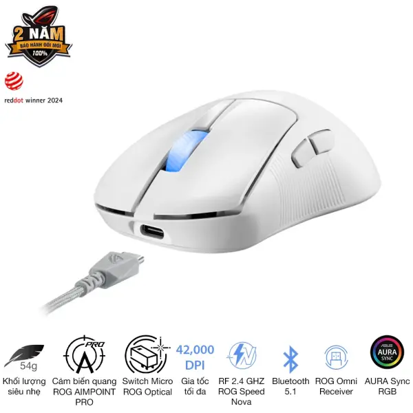 CHUỘT GAMING KHÔNG DÂY ASUS ROG KERIS II ACE