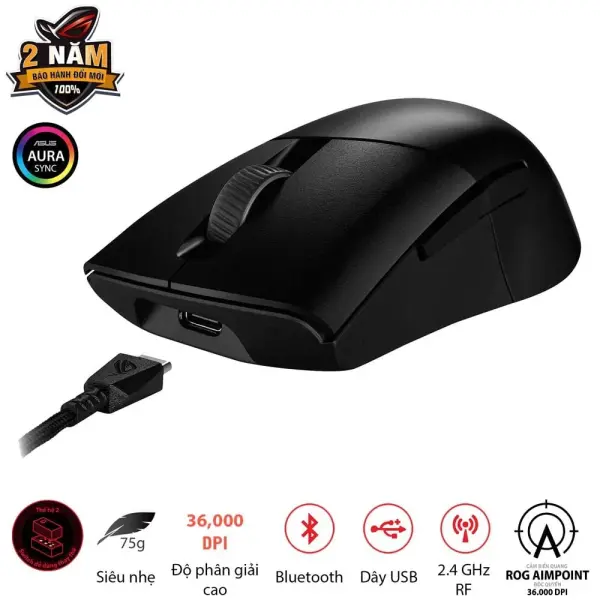 CHUỘT ASUS ROG KERIS WIRELESS AIMPOINT