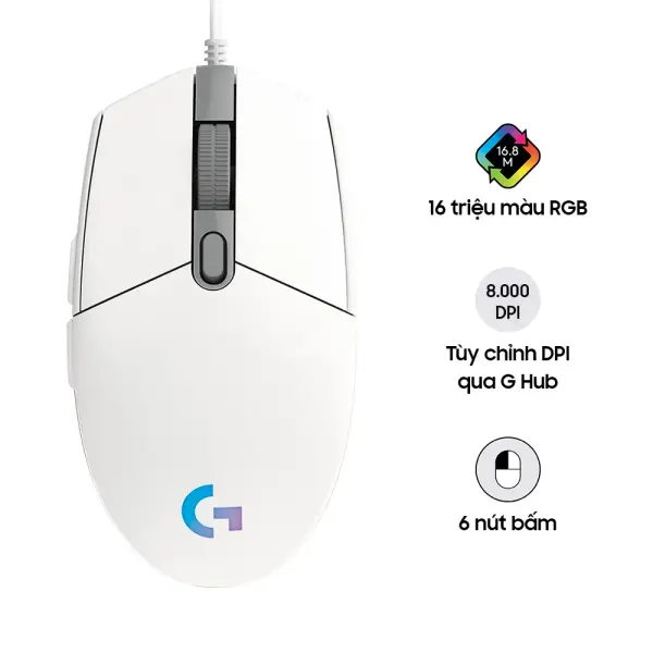 CHUỘT LOGITECH G102 GEN II LIGHTSYNC RGB