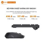BỘ BÀN PHÍM CHUỘT LECOO KM2001 SILENT/KHÔNG DÂY 2.4GHZ
