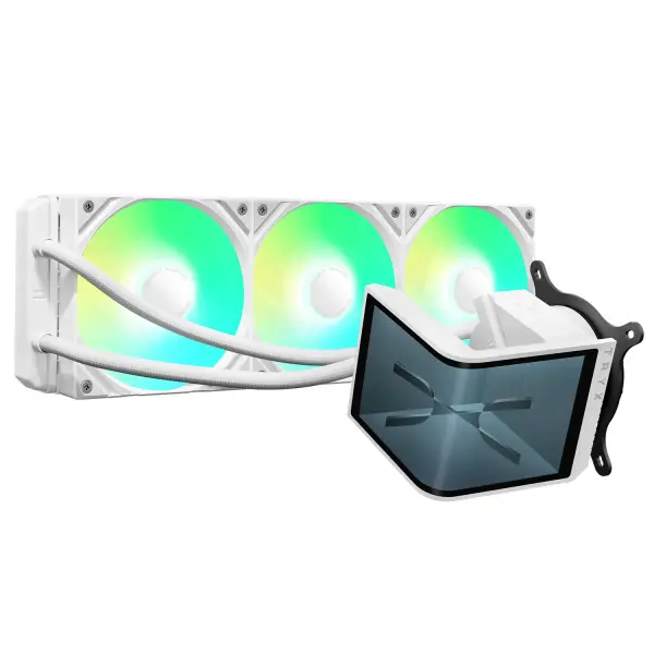 Tản nhiệt nước TRYX PANORAMA SE ARGB 360 ARGB WHITE (Màn hình 3D 6.5"/Bơm Asetek Adela)