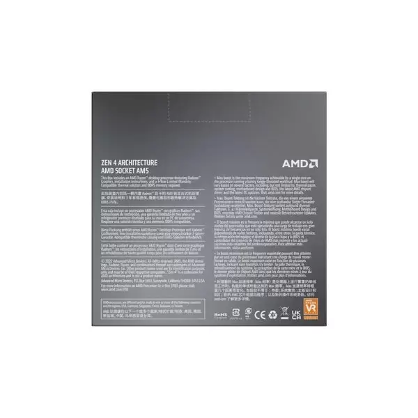 CPU AMD RYZEN 5 7600 (3.8GHZ BOOST 5.1GHZ, 6 NHÂN 12 LUỒNG, 38MB CACHE, 65W, SOCKET AM5)