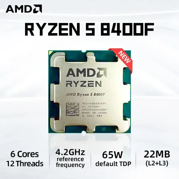CPU AMD Ryzen 5 8400F (AMD AM5 /6 Core/ 12 Thread/ 4.2Ghz - Turbo 4.7Ghz/ Cache 22MB/ No iGPU)