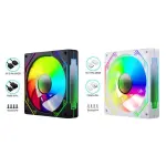 QUẠT TẢN NHIỆT COOLMOON F3 PRO ARGB BLACK/WHITE | SYNC MAIN