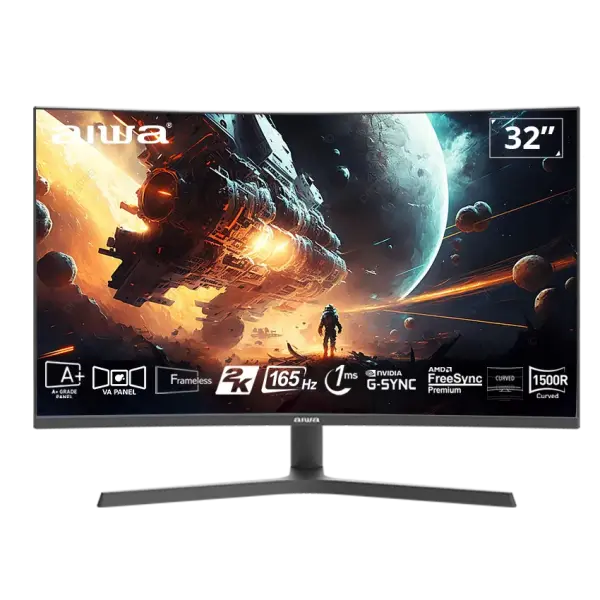 MÀN HÌNH AIWA MZ320G-Y (31.5INCH/ FHD/ IPS/ 165HZ/ 1MS/ CONG)