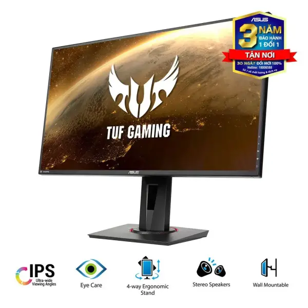MÀN HÌNH GAMING ASUS VG279QR (27 inch - FHD - IPS - 165Hz - 1ms - 300nits - HDMI+DP+Audio - Gsync)