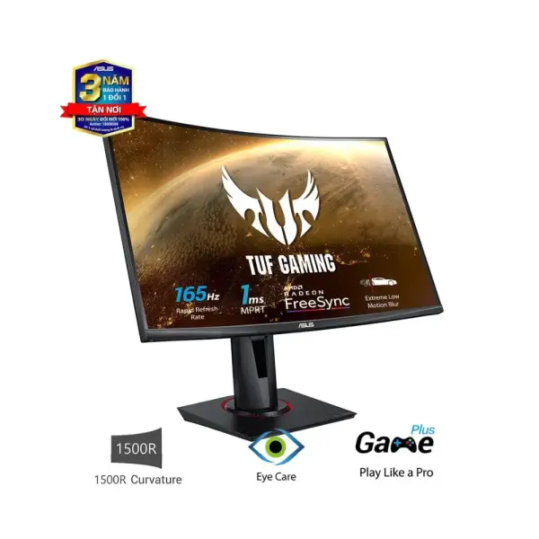 MÀN HÌNH CONG GAMING ASUS TUF GAMING VG27VQ 27" (1920x1080/VA/165HZ/1MS/FREESYNC)