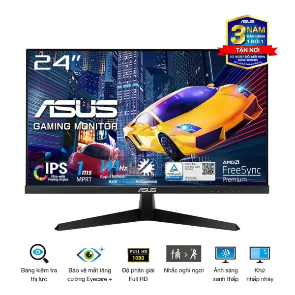 MÀN HÌNH ASUS VY249HGE (23.8 INCH /FHD /IPS /144HZ /1MS/ FREESYNC)