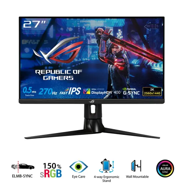 MÀN HÌNH ASUS ROG STRIX XG27AQM (27 INCH/ IPS/ 2K/ 270HZ/ 1MS/ G-SYNC)