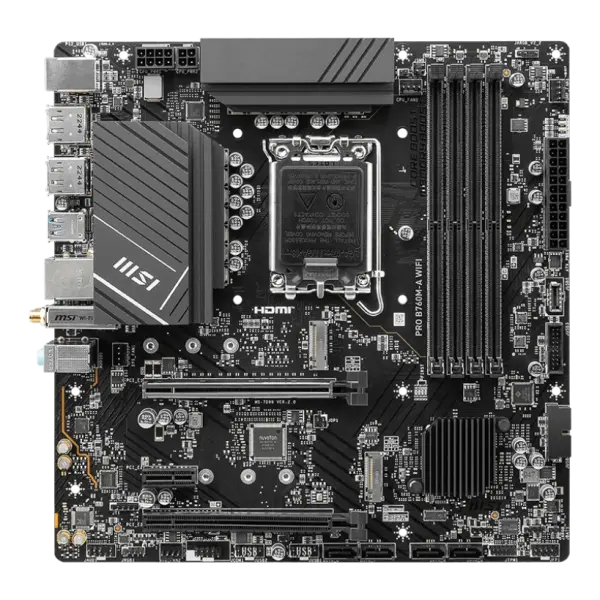 MAINBOARD MSI PRO B760M-A WIFI DDR5 (INTEL B760, LGA1700, MATX, 4 X DRR5)