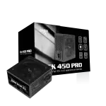 NGUỒN AIGO CK450 PRO 450W 80+ EFICIENCY (DÂY CÁP ĐEN DẸT)
