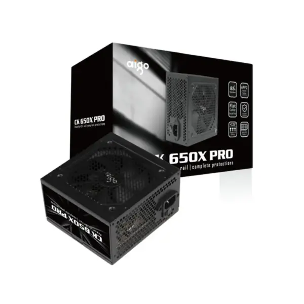 NGUỒN AIGO CK650XPRO APFC, 85+ EFICIENCY, DUAL XEON AG-CK650XPRO