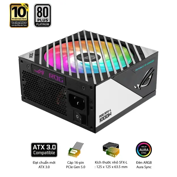 Nguồn Asus ROG LOKI SFX-L 1000P 1000W 80 Plus Platinum Full Modular