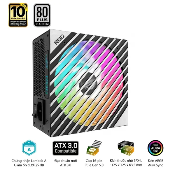 Nguồn Asus ROG LOKI SFX-L 850P 850W 80 Plus Platinum Full Modular