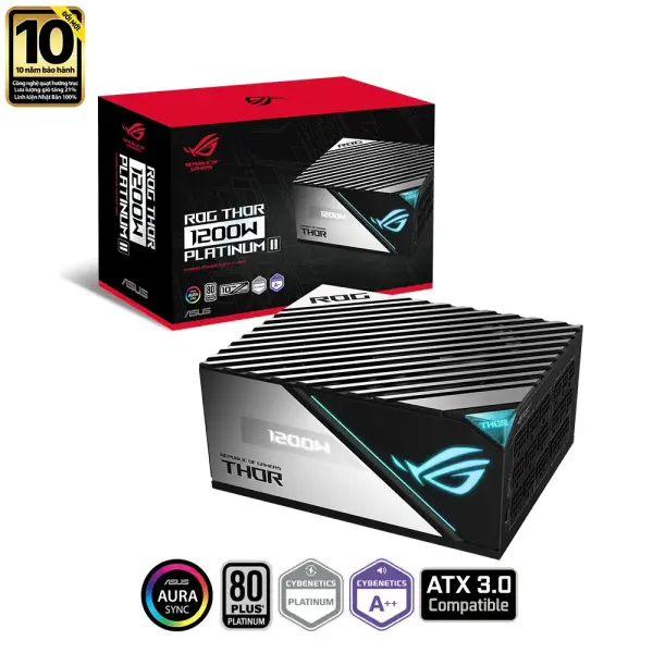 Nguồn Asus ROG Thor 1200P2 1200W 80 Plus Platinum - Full Modular