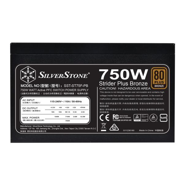 Nguồn SilverStone ST75F-PB 750W 80 Plus Bronze Full Modular
