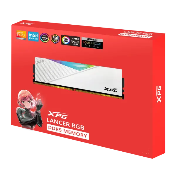 RAM ADATA XPG LANCER RGB 32GB (16GBx2) 6400MHZ DDR5 (AX5U6400C3216G-DCLARBK)