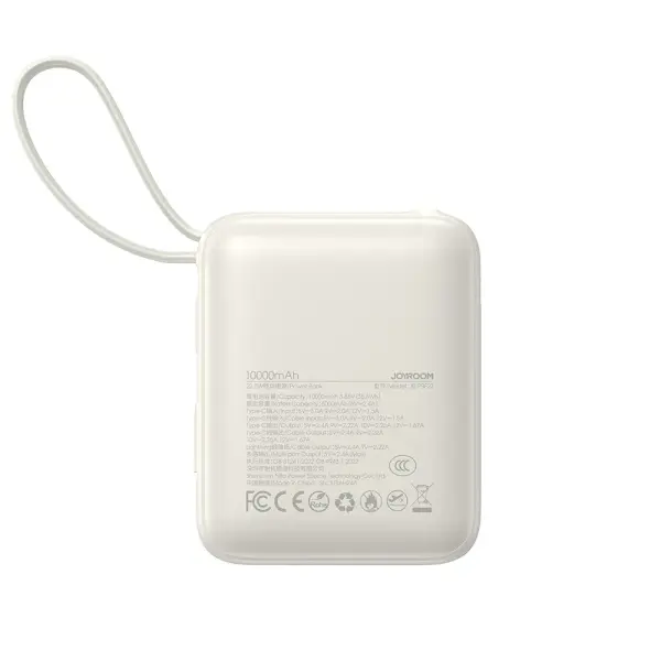 Sạc dự phòng JOYROOM 10000mah PBF27 22.5W siêu nhỏ tích hợp cáp sạc Type C và Lightning dùng cho iPhone 16 , Samsung S24 , Fold