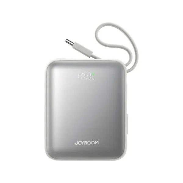 Sạc dự phòng JOYROOM 10000mah PBF27 22.5W siêu nhỏ tích hợp cáp sạc Type C và Lightning dùng cho iPhone 16 , Samsung S24 , Fold