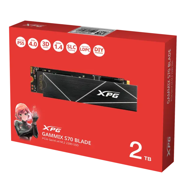 SSD ADATA XPG GAMMIX S70 BLADE 1TB PCIe Gen4x4 M.2 2280